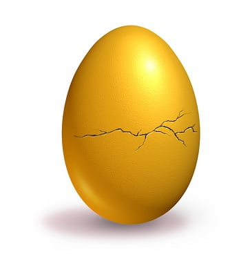 Cracked gold egg. Dangers of doing your own estate plan